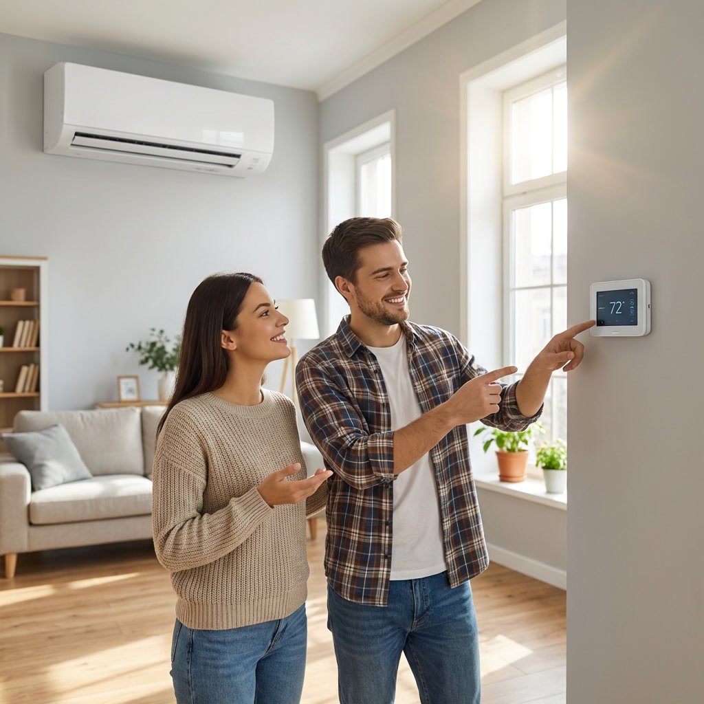 couple monitoring HVAC Services